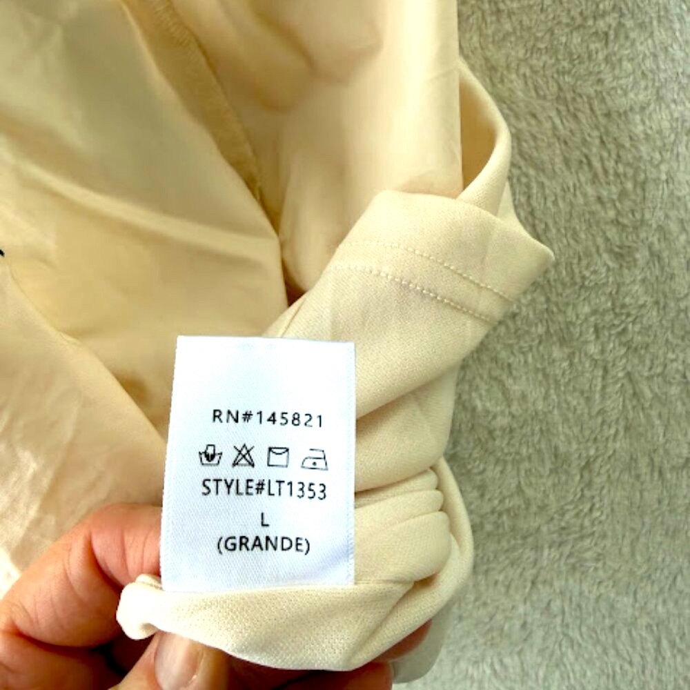 NWT Listicle Vintage Inspired Cream Blouse Size L Square Neck Cottagecore Top - Picture 15 of 16